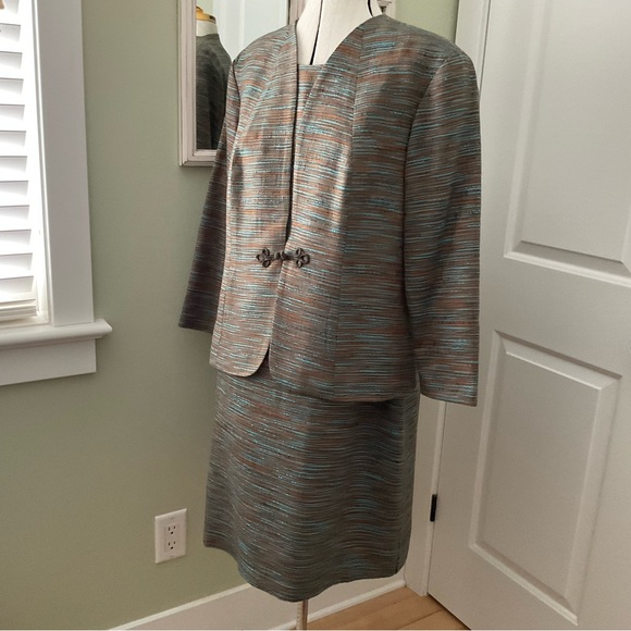 COLDWATER GREEK, MULTI-COLOUR DRESS SUIT, SIZE: 16P - Picture 7 of 16